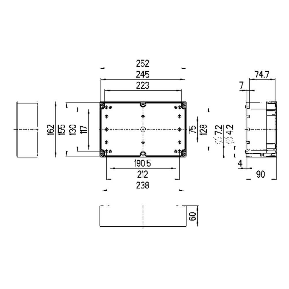 SPELSBERG TG Transparent) IP67 (Deckel Montagedose, Kunststoff-Gehäuse