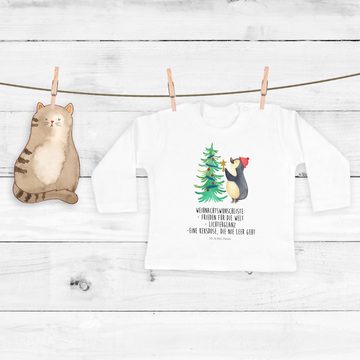 Mr. & Mrs. Panda Strampler Pinguin Weihnachtsbaum - Weiß - Geschenk, Jungen, Mädchen, Weihnachts (1-tlg)