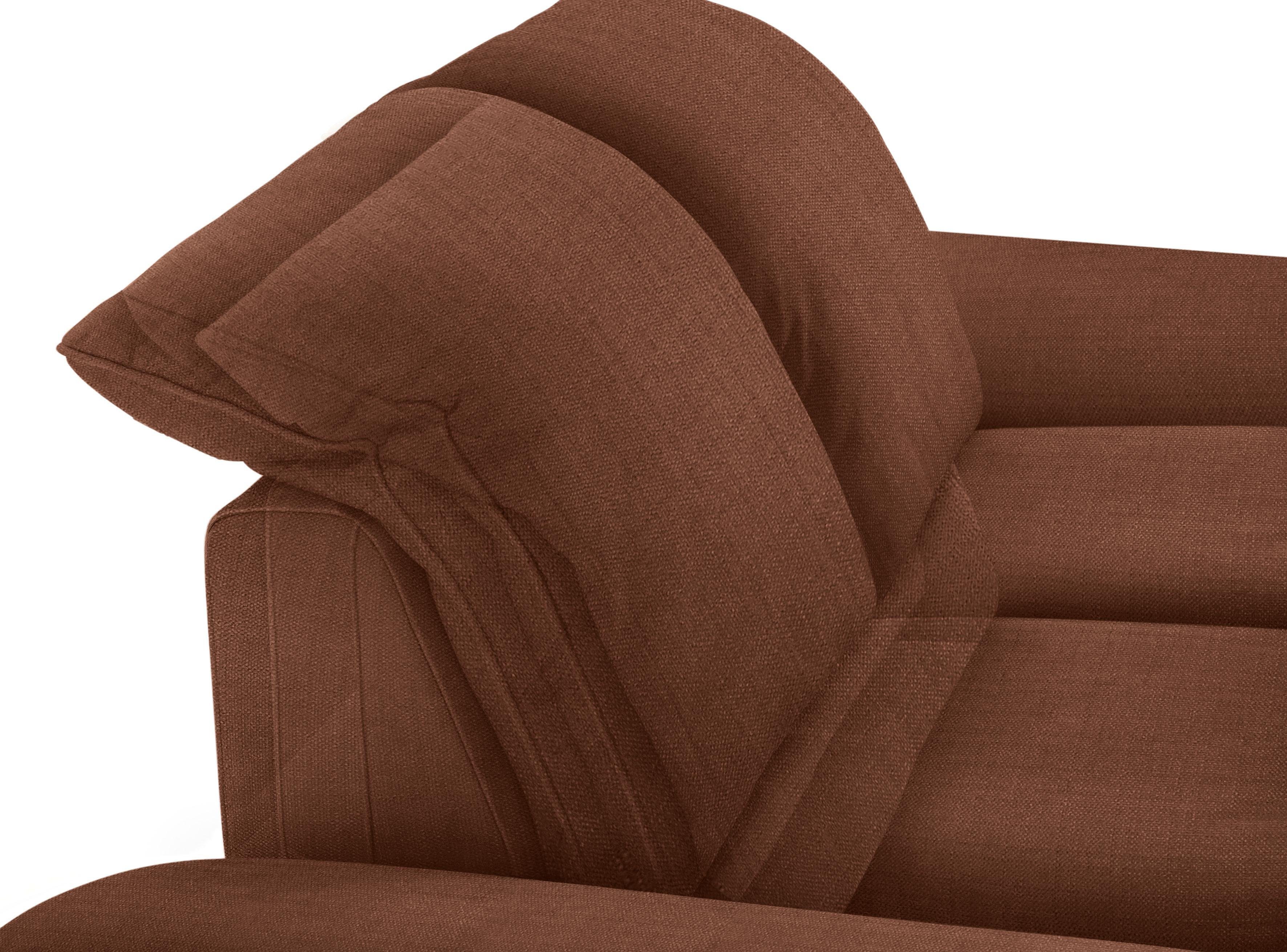 bronze cm Sitztiefenverstellung, 2-Sitzer Breite enjoy&MORE, pulverbeschichtet, 202 Füße W.SCHILLIG