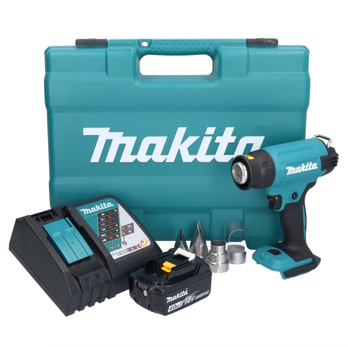 Thumbnail - Makita Heißluftgebläse DHG 181 RM1K Akku Heißluftgebläse 18 V 150 - 550°C + 1x Akku 4,0 Ah +