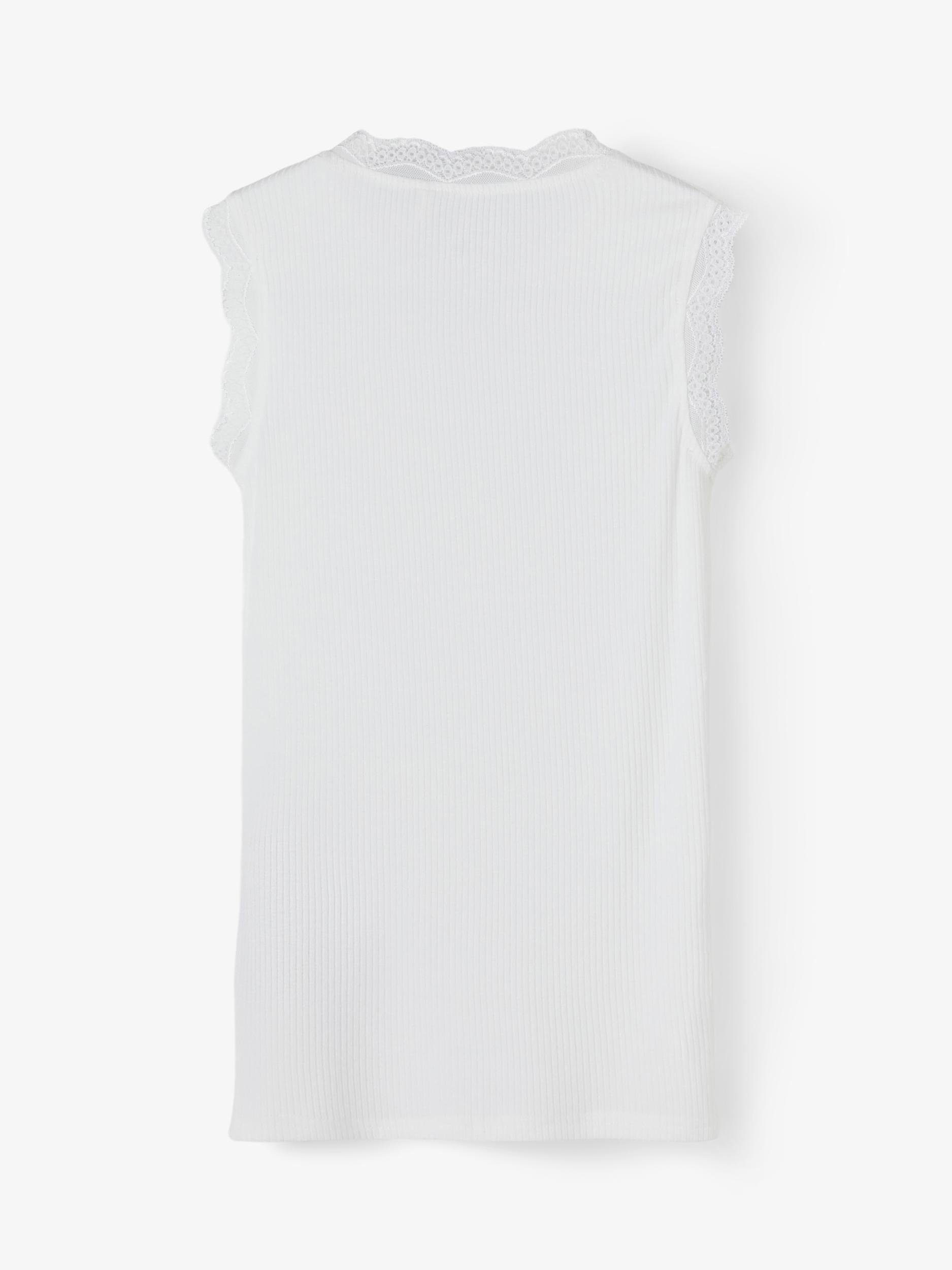 Name It Name mit Spitzenverzierung Bright Mädchen White Tanktop T-Shirt It (1-tlg)