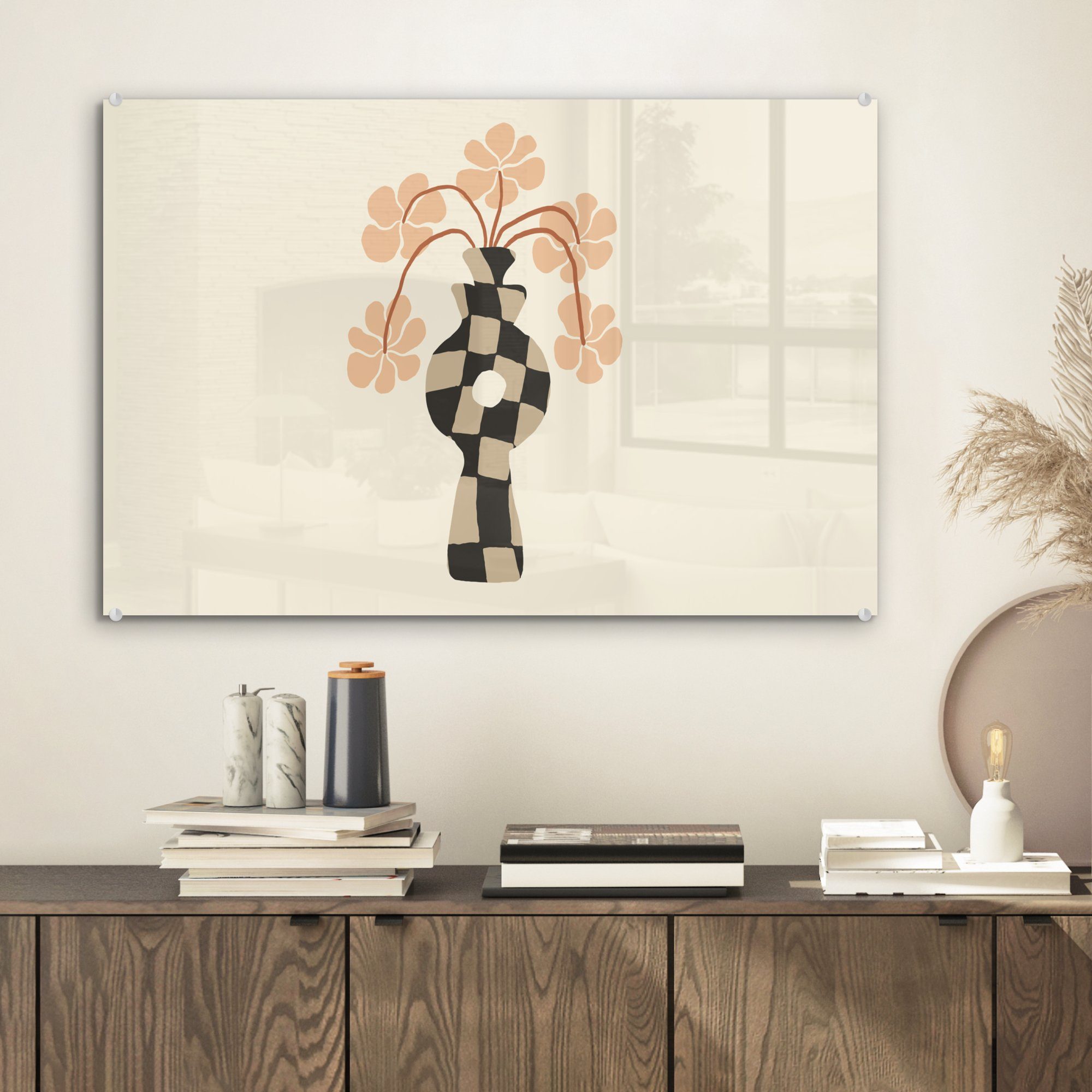 MuchoWow Acrylglasbild Blumen - Vase - günstig online kaufen