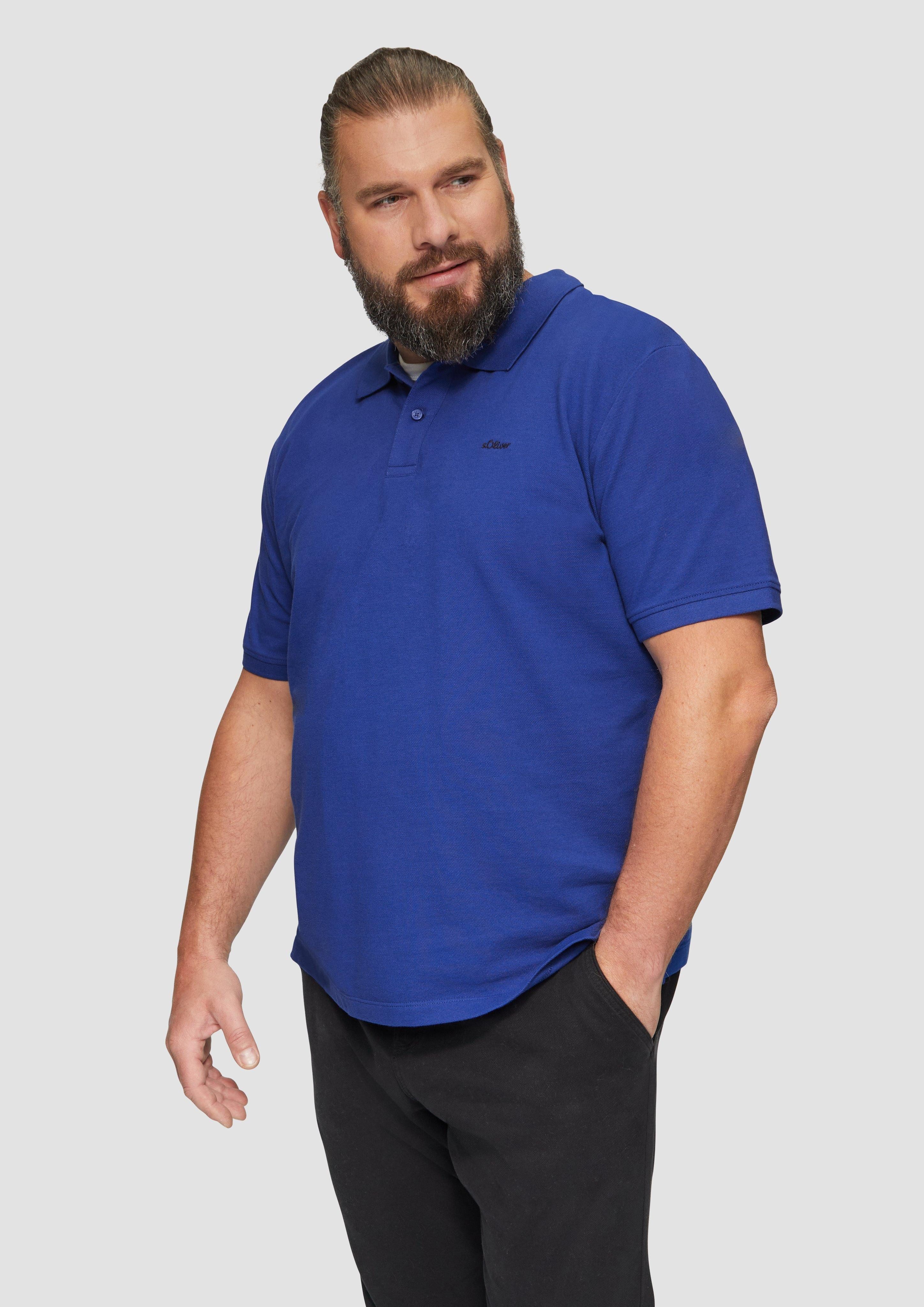 s.Oliver Kurzarmshirt Poloshirt aus Baumwollpiqué Stickerei günstig online kaufen