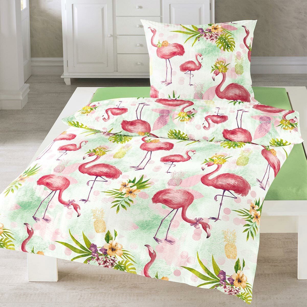 Bettwäsche Flamingo rose