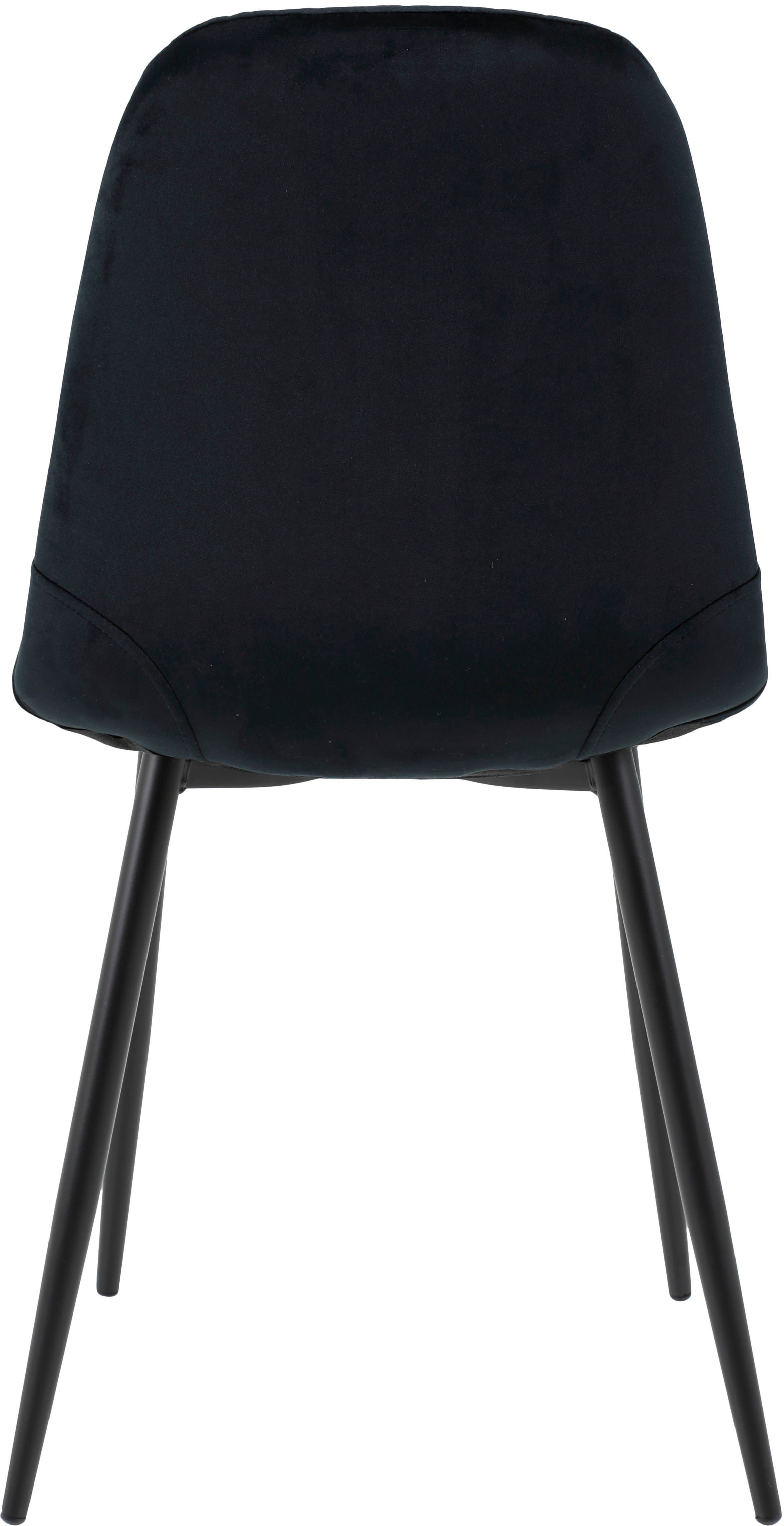 HELA Essgruppe Samtvelour Betonoptik/Schwarz Janina, | Farben/Dekore, (Set, 5-tlg), verschiedene Stuhl Schwarz