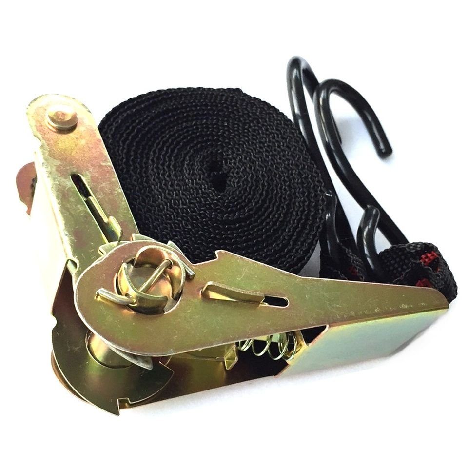 HAC24 Spanngurt Zurrgurt mit Ratsche Verzurrgurt Ratschengurt Hebegur Spanngurt (Set, 1-St) 5 Meter, mit S-Haken und Ratsche