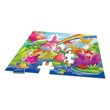 Noris Puzzle XXL Feenland 45 Teile ab 3 Jahren, 45 Puzzleteile
