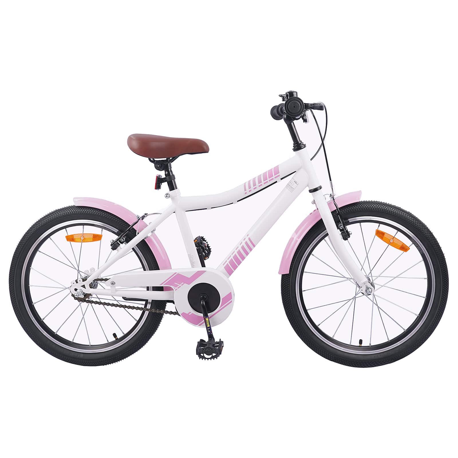 vidaXL Kinderfahrrad 137 x 54 x 79 cm Kinderfahrrad 20 Zoll für 6-11 Jahre alt Hellrosa