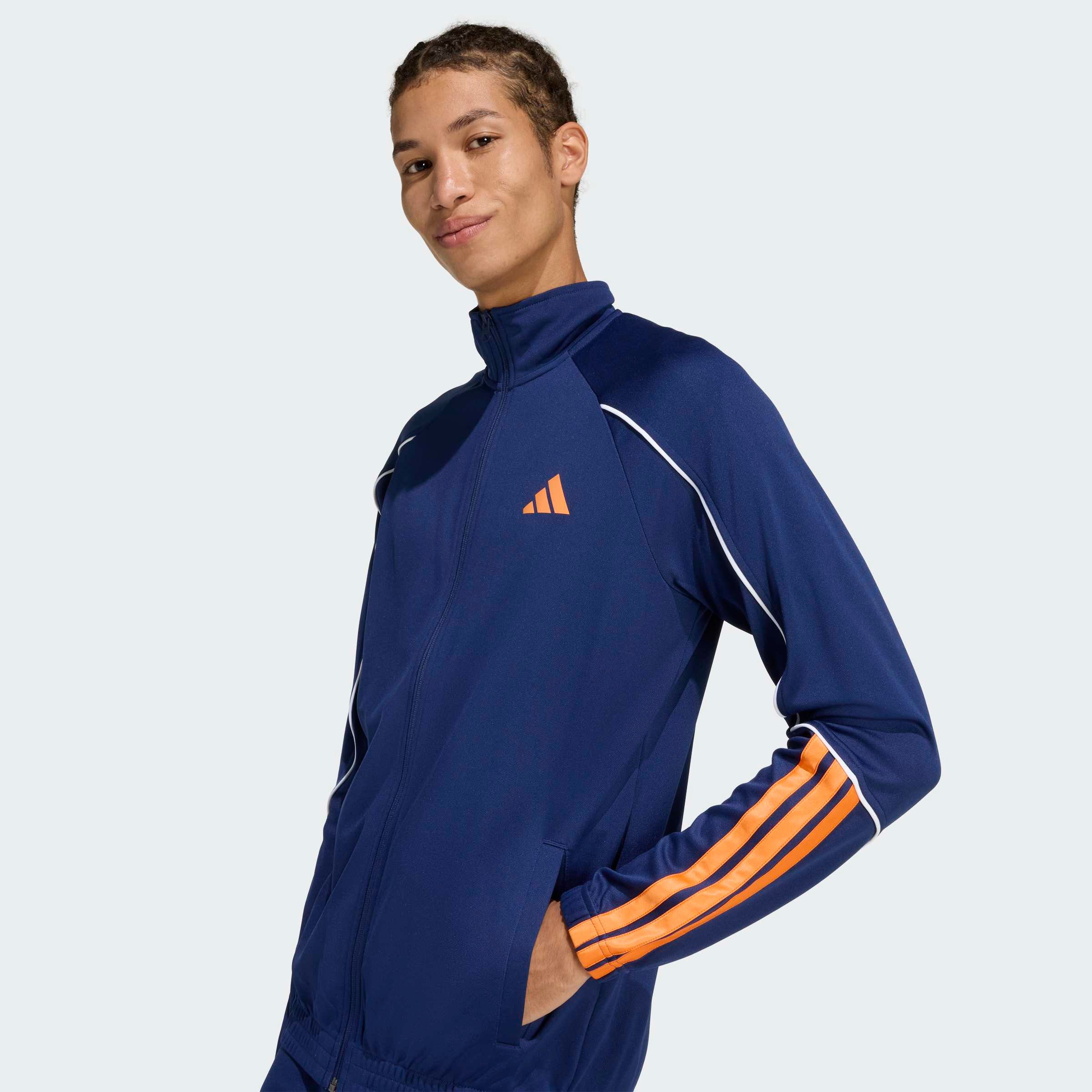 adidas Sportswear Trainingsanzug STADIUM 3-STREIFEN (2-tlg), zweiteiliges Set aus Jacke und Hose, aus leichtem Polyester