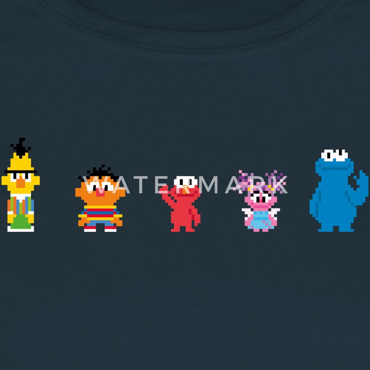 Spreadshirt T-Shirt Sesamstraße Pixel Charaktere Frauen T-Shirt (1-tlg) günstig online kaufen