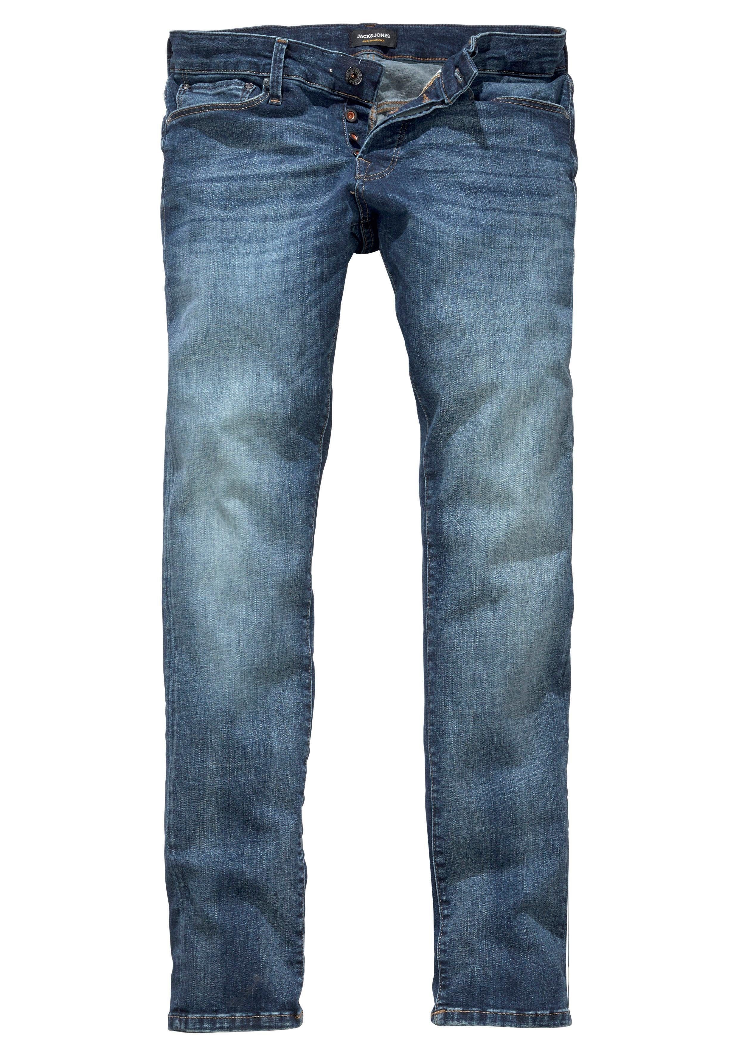 & GLENN Slim-fit-Jeans Jones ICON Jack mid-blue-used