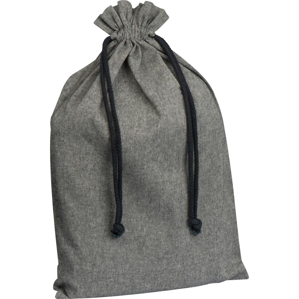 Macma Freizeittasche Baumwollbeutel / Kordelzug Stofftasche / Farbe: anthrazit
