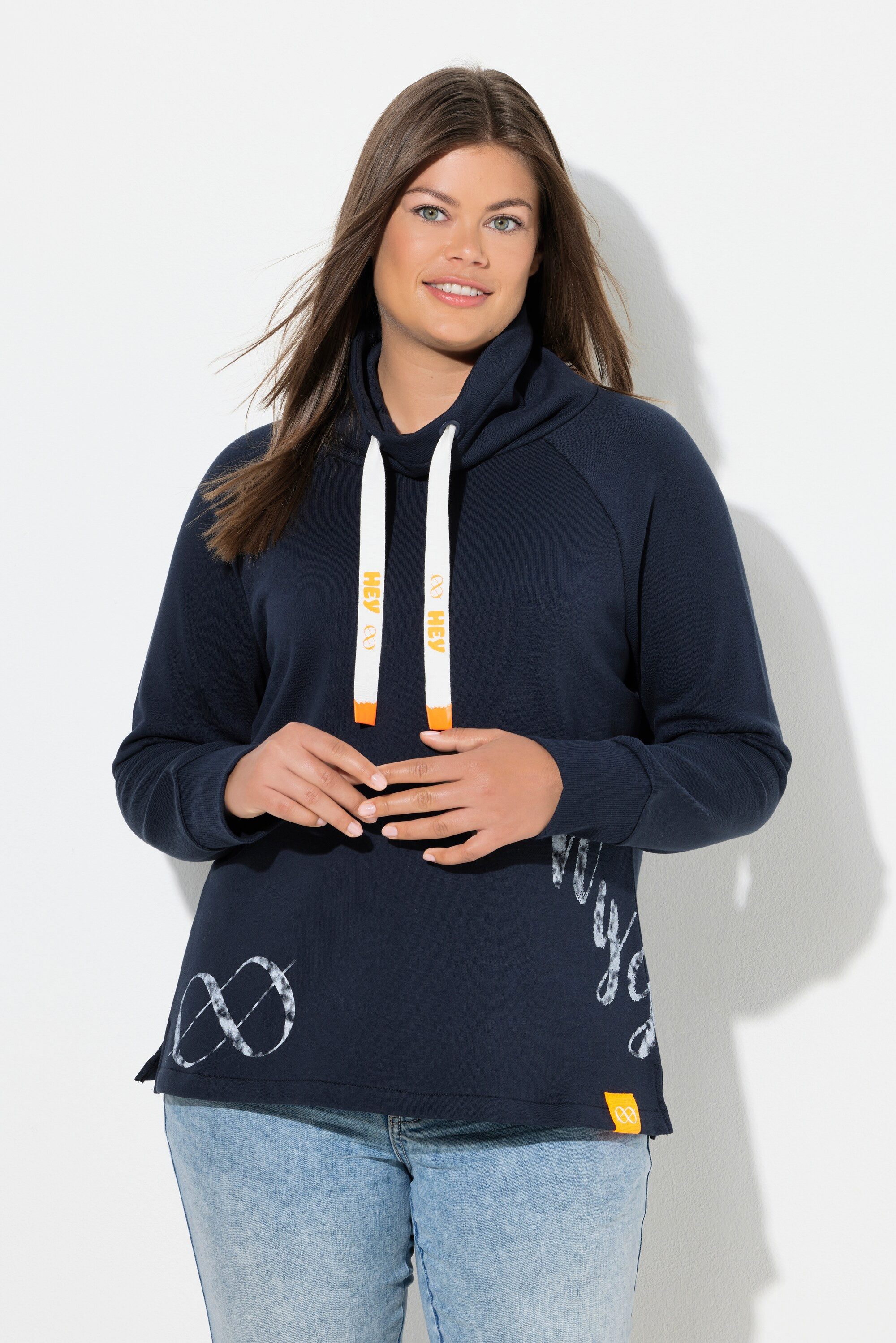 Sweatshirt Sweatshirt mit Stehkragen Langarm