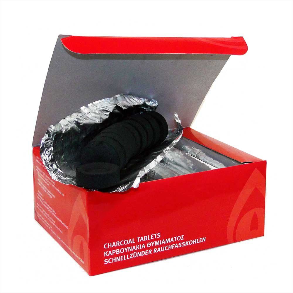 NKlaus Räucherschale 2x Kohle Schnellzündend 10 Rollen Ø 33mm 100 Stück Griechenland Räuche
