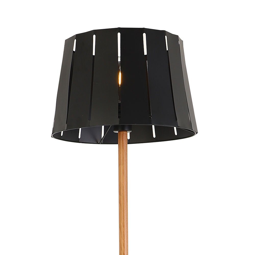 Holzoptik Warmweiß, Stehleuchte Wohznzimmerlampe Stehlampe, 160 inklusive, Deckenfluter H Leuchtmittel Globo cm Stehlampe