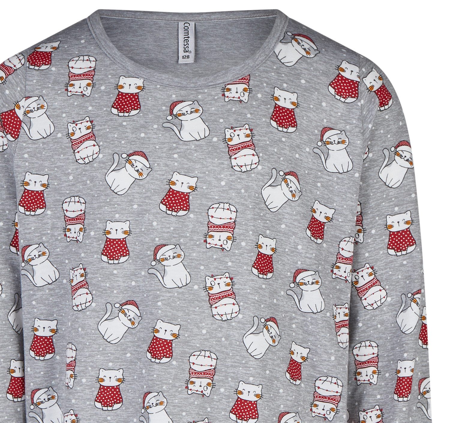 comtessa Nachthemd Iceberg Buddies (1-tlg., 1-teilig) Mädchen Sleepshirt lang Pyjama Langarm Baumwolle