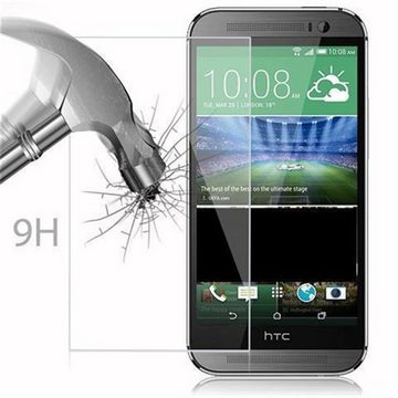Cadorabo Schutzfolie HTC ONE M8, (1-St), Schutzglas Panzer Folie (Tempered) Display-Schutzglas mit 3D Touch
