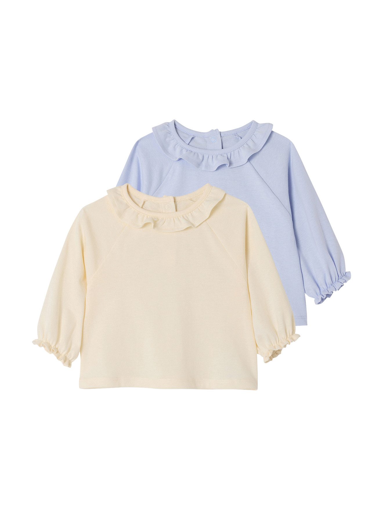 Langarmshirt Baby Shirts mit Rüschenkragen BASIC