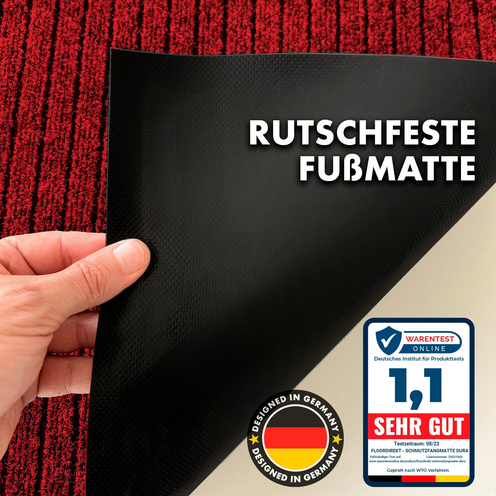 Karat Fußmatte Dura, Schmutzfangmatte mit Rutschfester günstig online kaufen