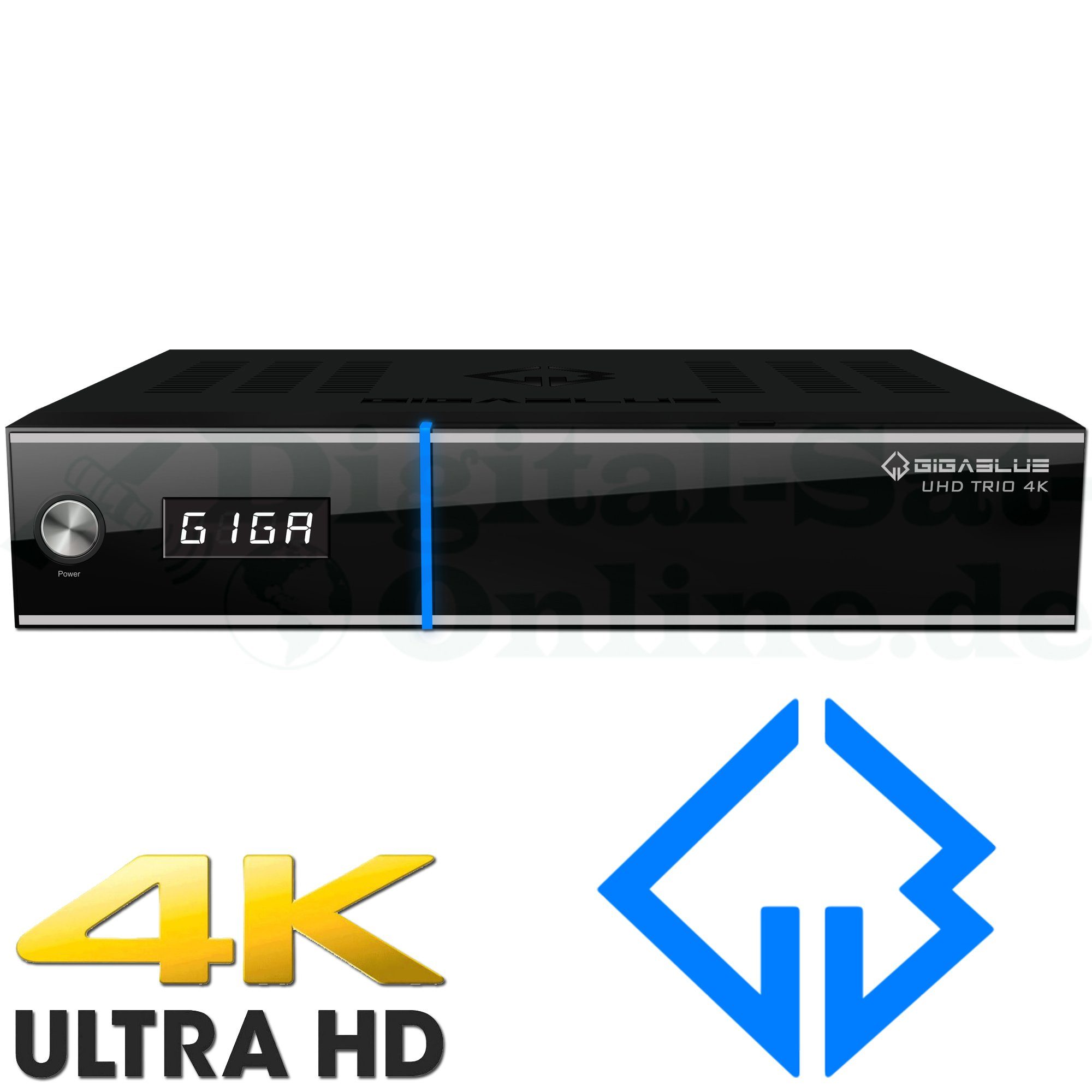 Gigablue UHD Trio 4K Wifi DVB-S2X SAT-Receiver 600 Stick inklusive Combo + DVB-T2/C Mbits
