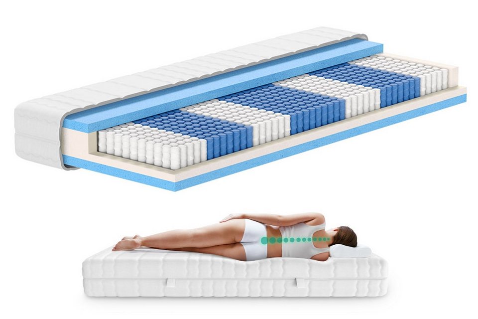 Taschenfederkernmatratze »1000 Federn First Class«, Breckle, 24 cm hoch, 1000 Federn, Top Seller – Kundenliebling