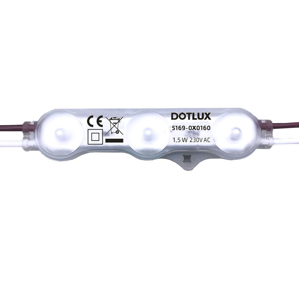 DOTLUX LED Scheinwerfer DOTLUX LED-Modul ACplus 1,5W 160° IP67 6000K 100er Kette