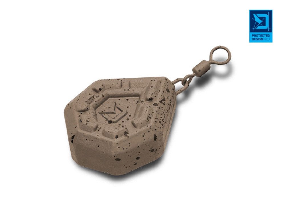 Delphin.sk Karpfenblei Blei SET Gewicht Karpfen CyberBARBED Voll 60g 80g 100g 120g BLEIFREI, (4-St), Natürliche Braunton Farben