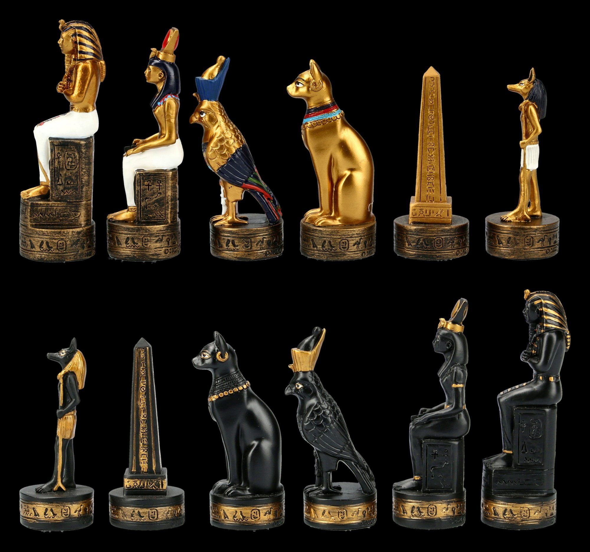 Ägypter vs Schach Figuren H 6-8,5 cm Schachfiguren Set RömerVeronese 