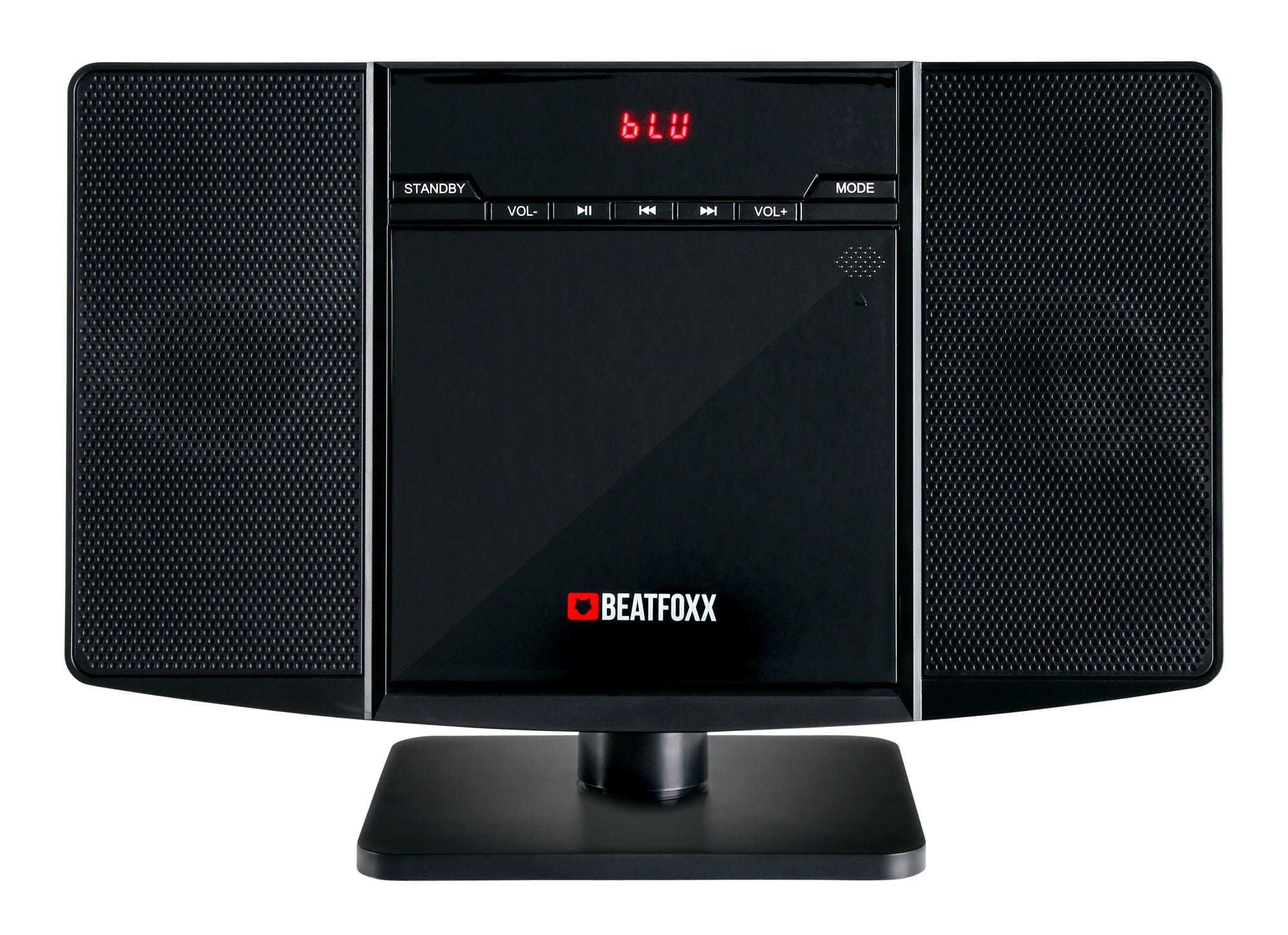 Beatfoxx MCD-60 Vertikal Stereoanlage 6,00 USB-Slot W, mit (UKW/MW-Radio, und Microanlage Bluetooth) CD/MP3-Player