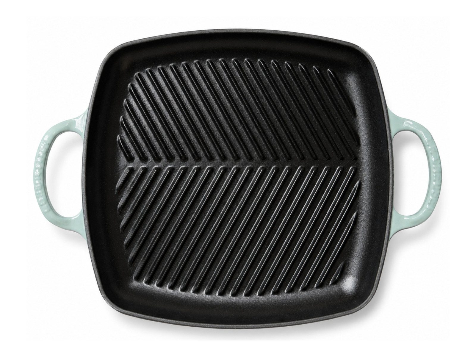 LE CREUSET Servierplatte Grillplatte Signature rechteckig sea salt 30cm, Emailliertes Gusseisen, (Grillplatten)