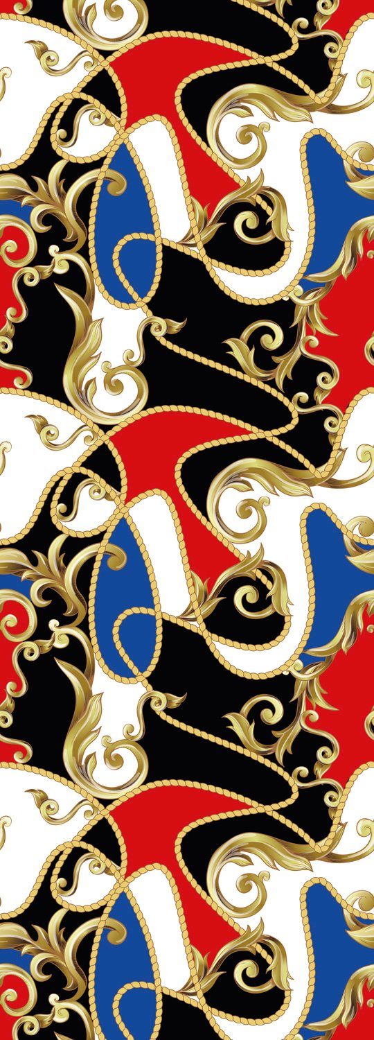 queence Vinyltapete Mariella, glatt, Antikoptik, Barock, Kunst, bedruckt, 90x250cm, selbstklebend, kinderleichte Anbringung, Sticker