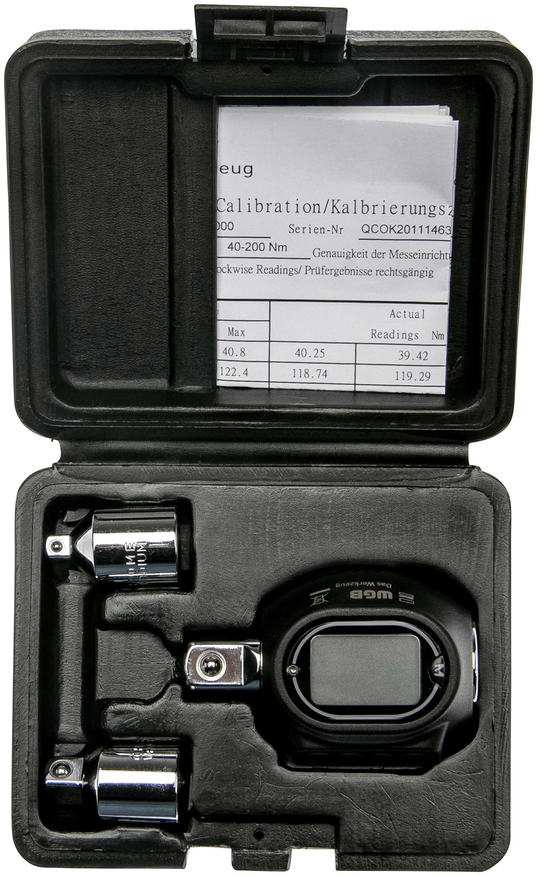 WGB Das Werkzeug 40-200 Drehmomentschlüssel, Drehmomentadapter Digitaler Nm