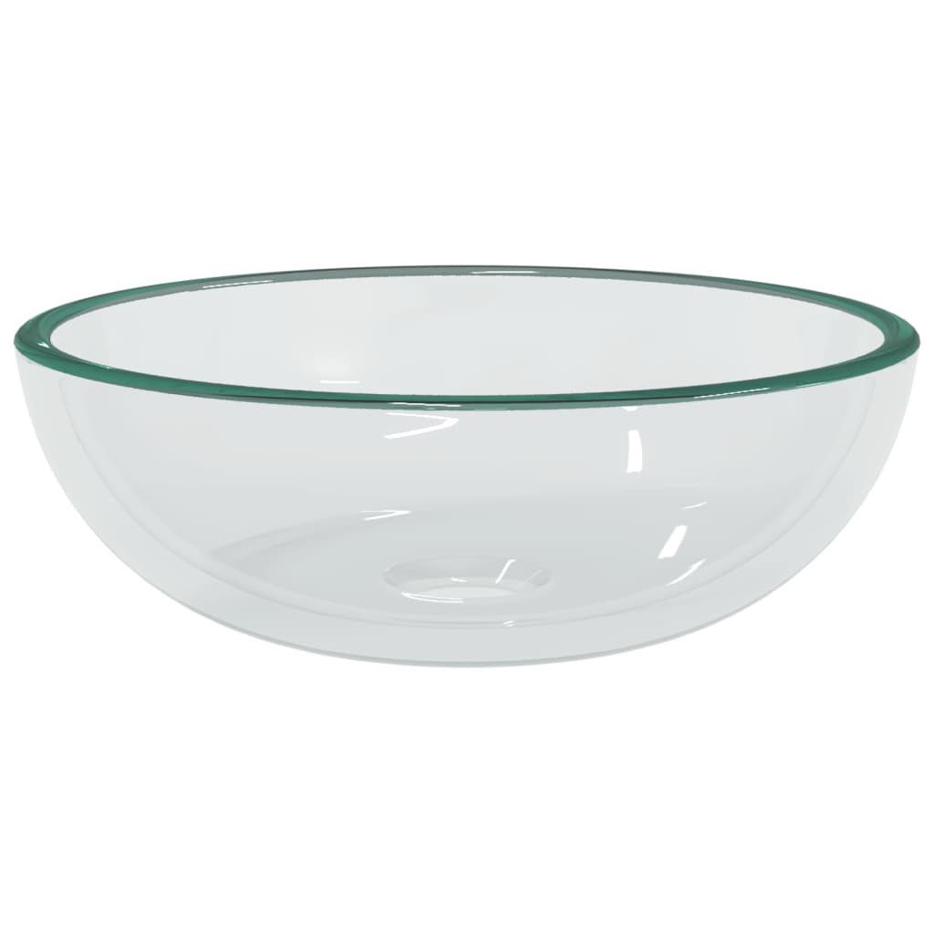 vidaXL Waschbecken Waschbecken Hartglas 35x12 cm Transparent