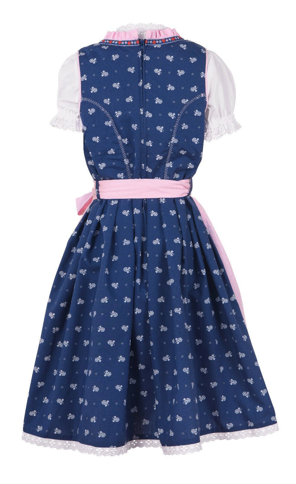 Ramona Lippert Dirndl Kinderdirndl Julie Mädchen blau rosa mit Bluse