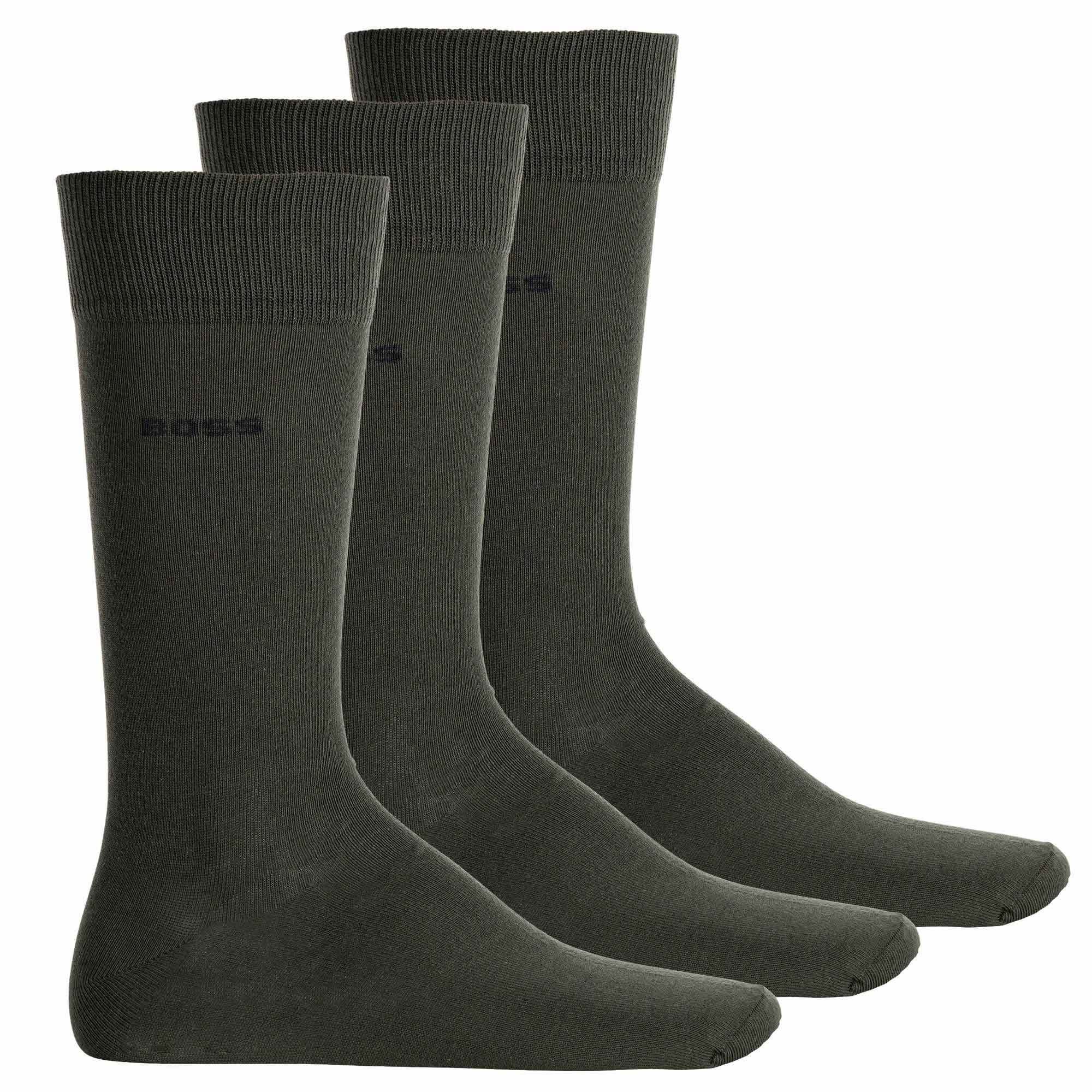BOSS Kurzsocken Herren Socken, 3er Pack - 3P RS Uni Colors CC Grün