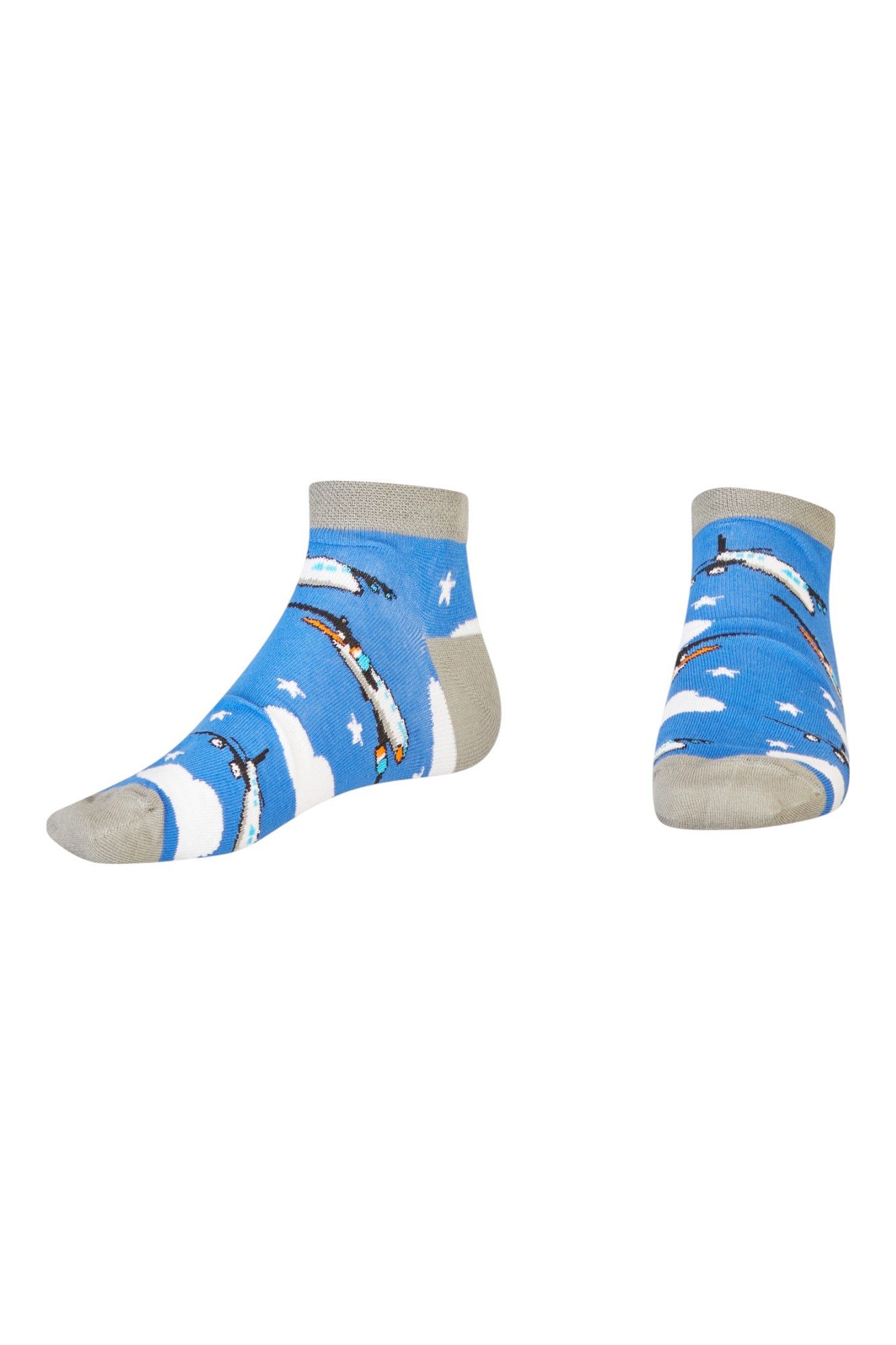 AbgeStrumpft Sneakersocken AbgeStrumpft Flugzeug Sneaker (1 Paar, 1-Paar, 1 Paar) lustiges Design