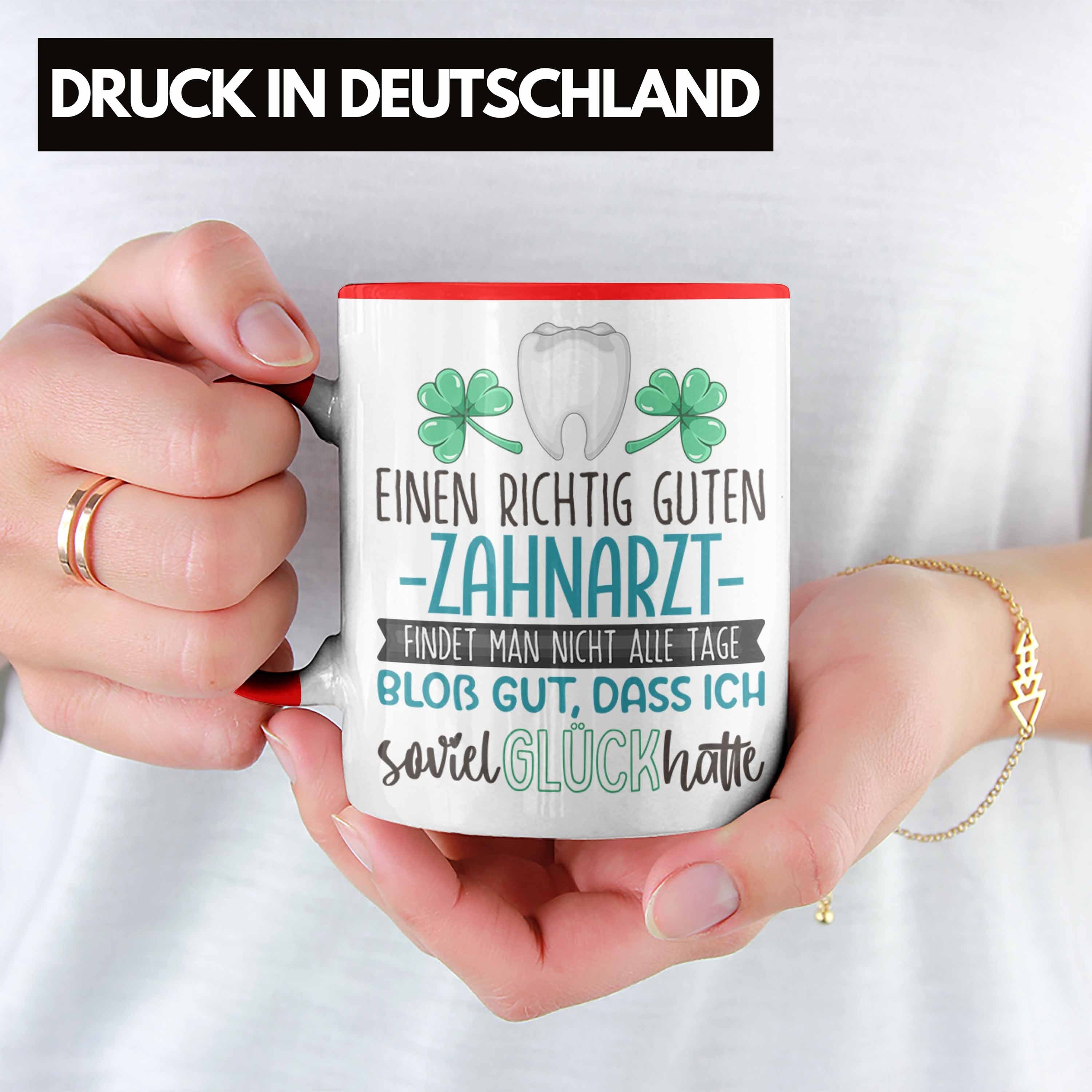 Trendation Rot Tasse Dankeschö Welt Zahnarzt Zahnarzt Dankeschön Tasse Geschenk Bester Der