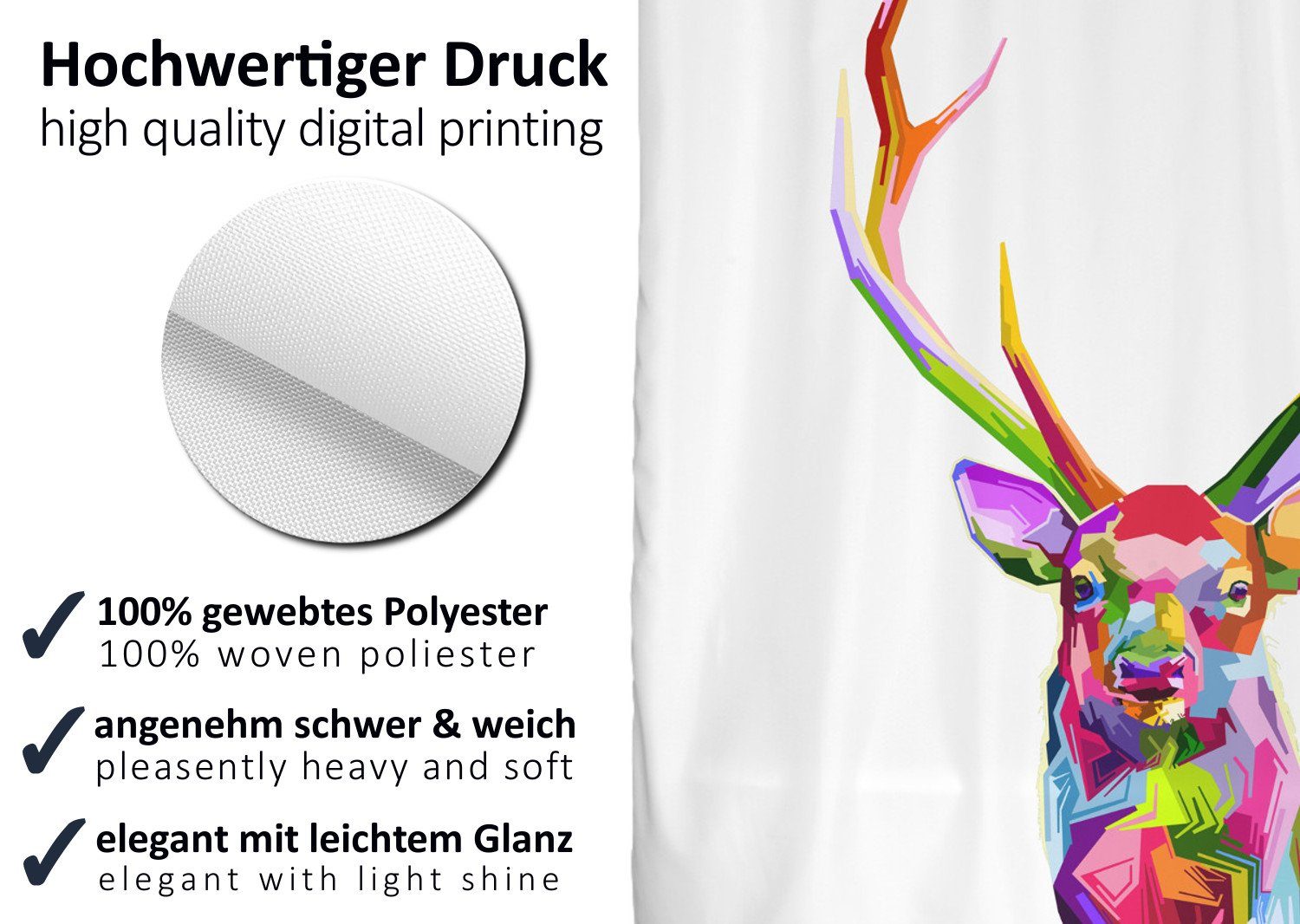 Arteneur Duschvorhang Breite 120 cm, Anti-Schimmel günstig online kaufen