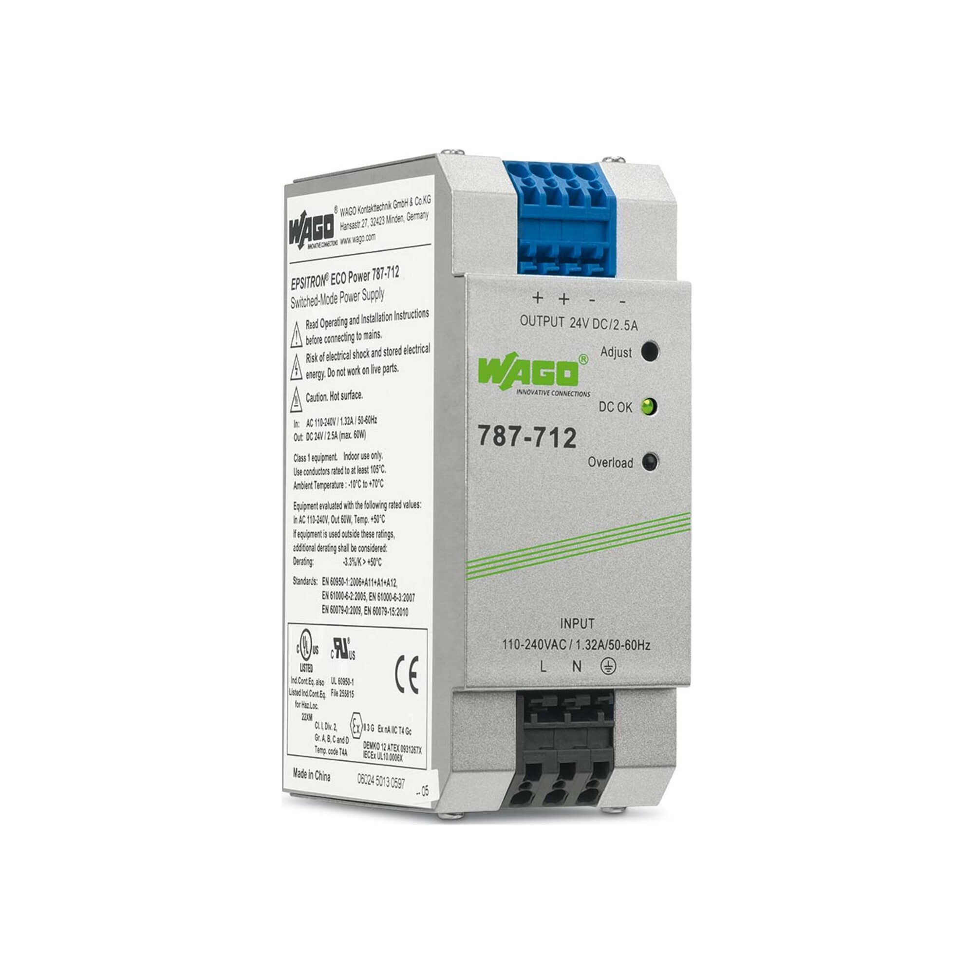 WAGO WAGO GmbH& Co. KG Stromversorgung 24VDC 2,5A 787-712 Netzteil
