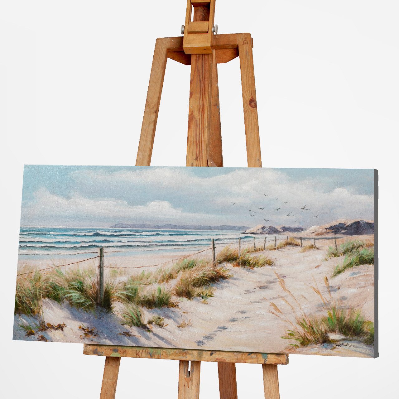 ArtUniverse Gemälde Leinwandbild Meerblick! 60 x 120 cm, Naturmotiv