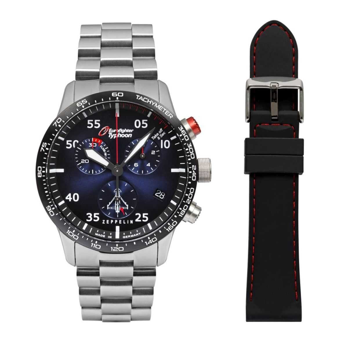 ZEPPELIN Chronograph Eurofighter Typhoon Herrenuhr 7298M-3SET günstig online kaufen