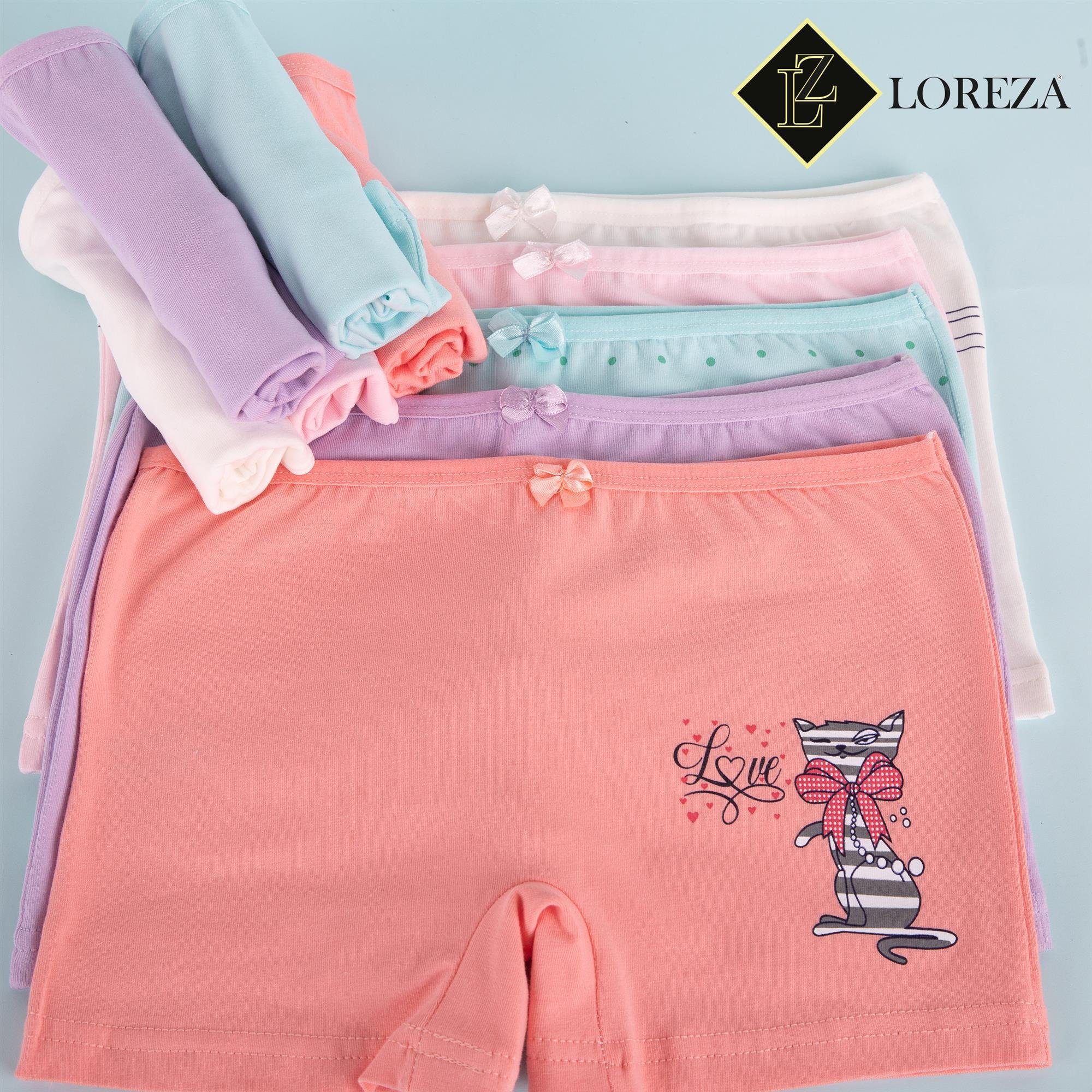 aus (Spar-Packung, 92-170 Mädchen Gr. Unterwäsche Baumwolle Panty 10 Pantys LOREZA 10-St)