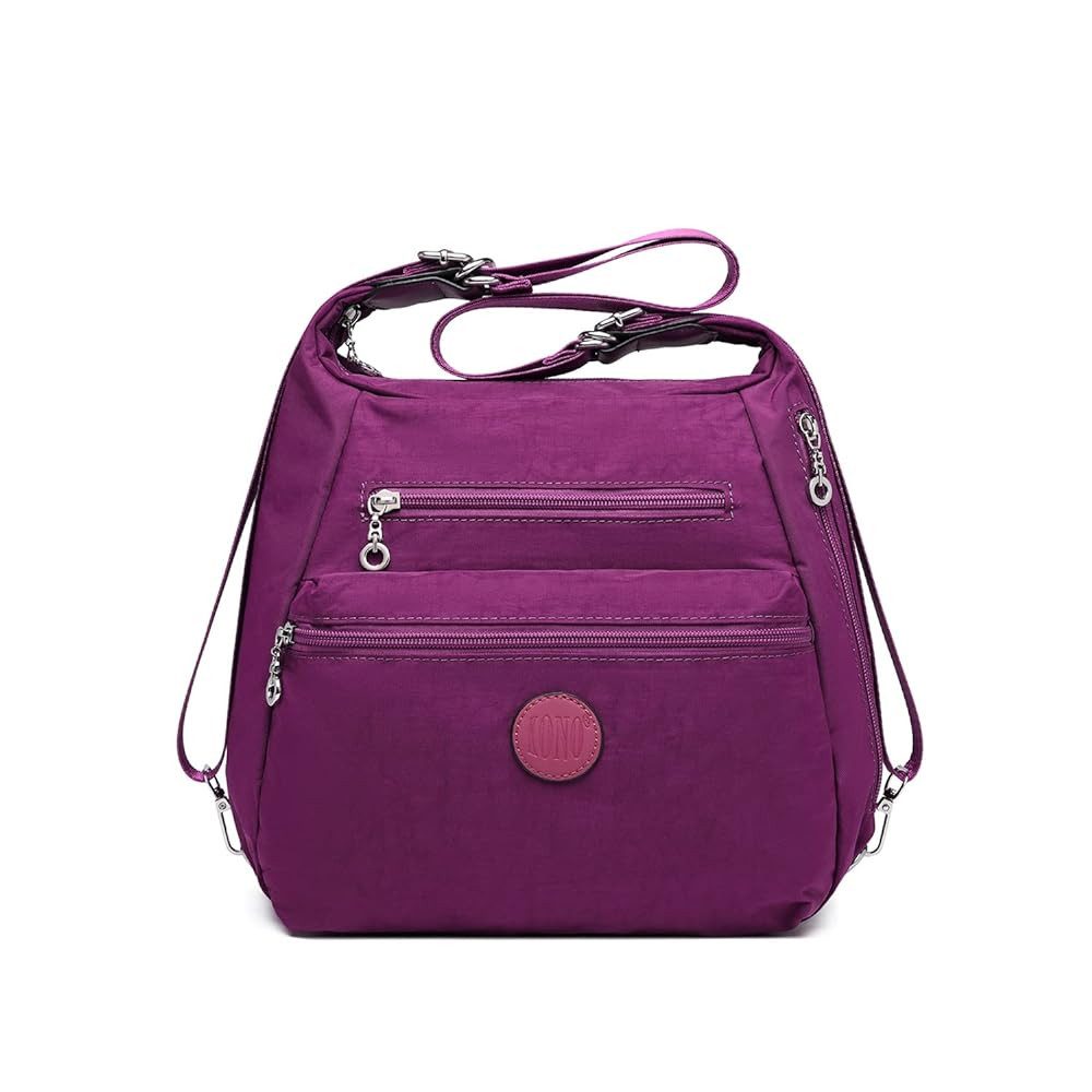 KONO Handtasche Rucksack Damen Umhängetaschen Nylon Schultertaschen 3 in 1 günstig online kaufen