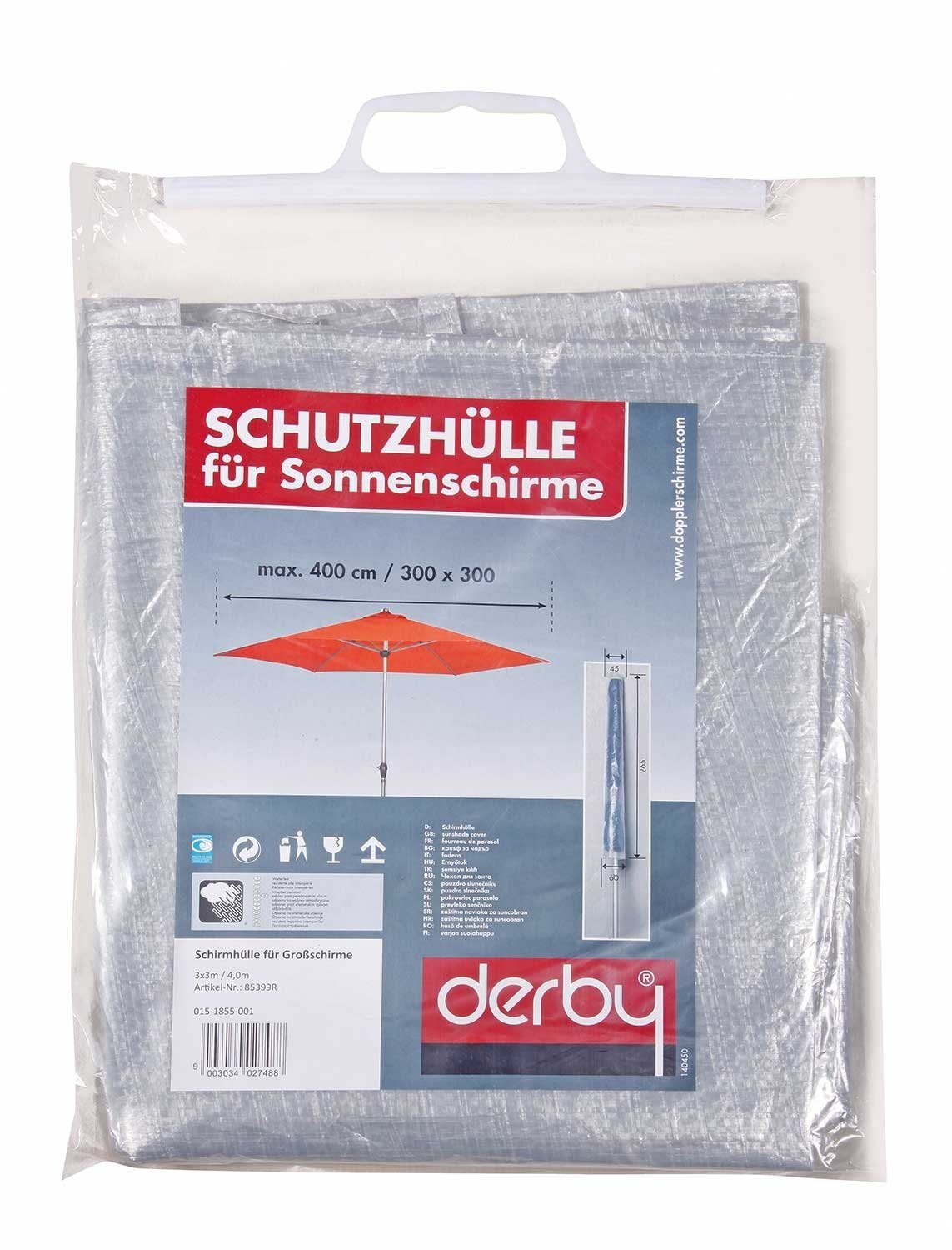 doppler® Sonnenschirm DERBY, 1 Schirmhülle für Зонтики от солнца, Grau, Polyester