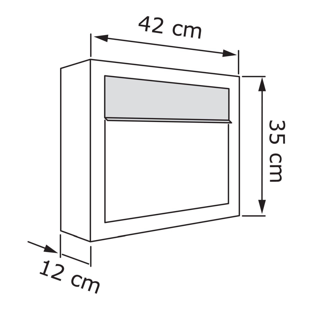 Bravios Briefkasten Elegance Briefkasten mit Edelstahlklappe Weiß