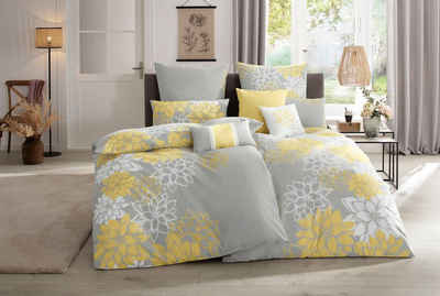 Bettwäsche Susan in Gr. 135x200 oder 155x220 cm, Home affaire, Linon, 2 teilig, Bettwäsche aus Baumwolle, romantische Bettwäsche mit Blumen