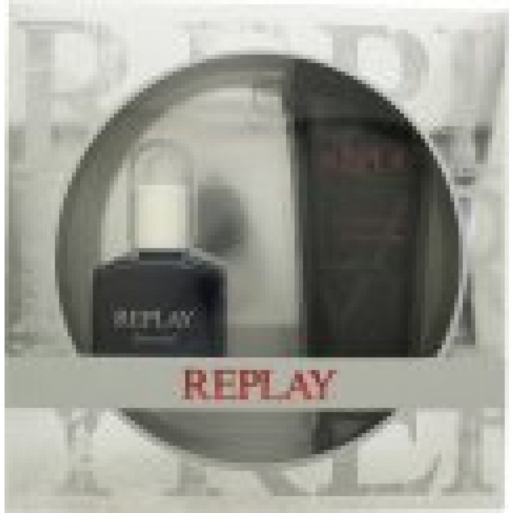 Replay Eau de Toilette Essential for Him Geschenkset 30 ml EDT Spray + 100 ml Duschgel
