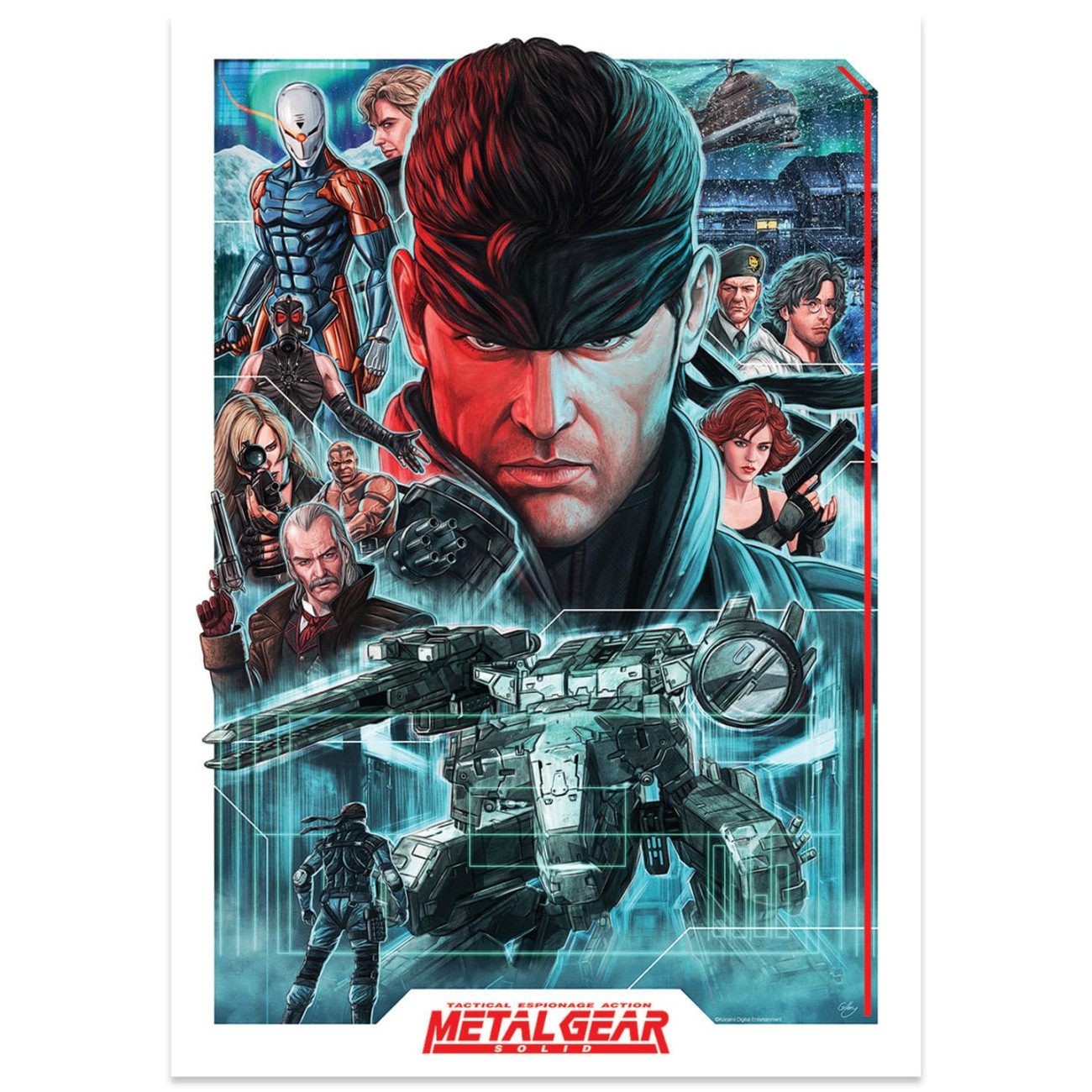 Fanattik Kunstdruck Metal Gear Solid Kunstdruck Montage Limited Edition 42 x 30 cm