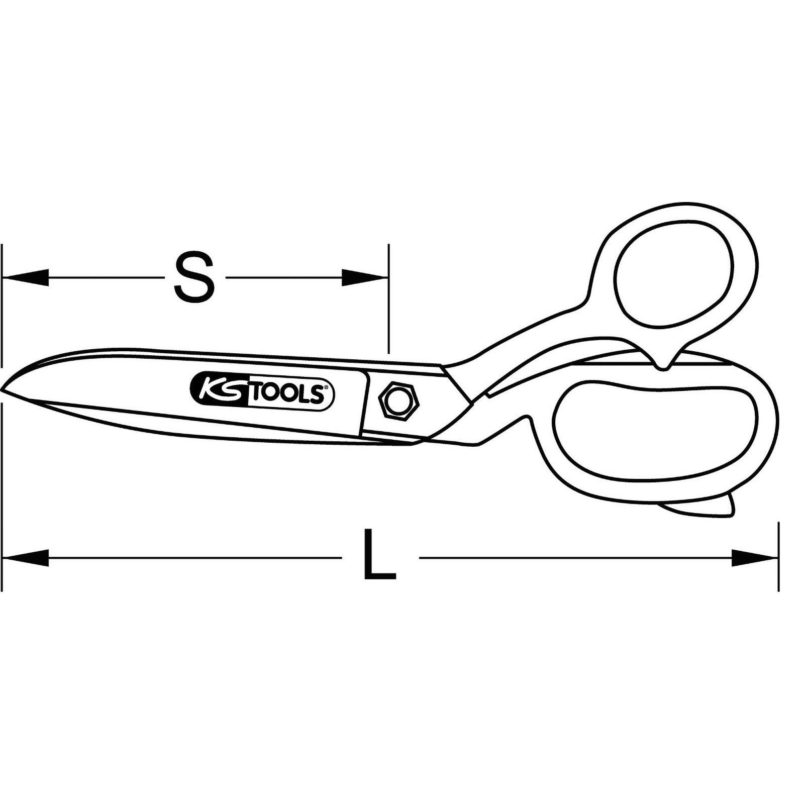 KS Tools Kombischere KS TOOLS Universal-Werkstattschere 250 mm - 118.0077