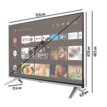 JVC LT-32VAF5055 LED-Fernseher (80 cm/32 Zoll, Full HD, Android TV, Smart-TV)